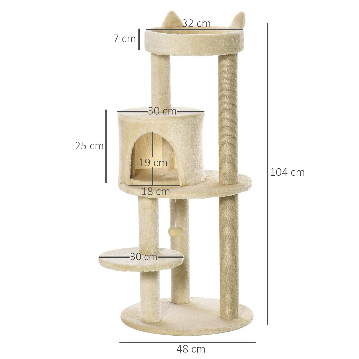 PawHut 104 cm Cat Tree