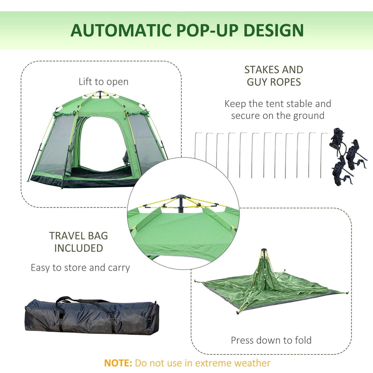 6 Person Pop Up Camping Tent