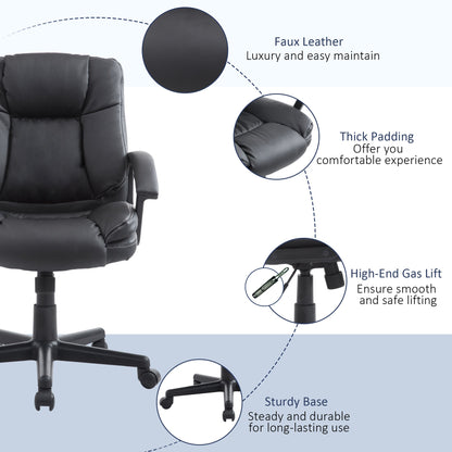 PU Leather Executive Office Chair-Black