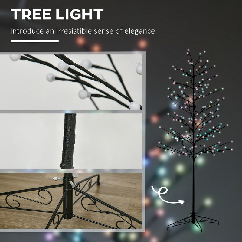 6ft Artificial Tree Light with 180 Colour LED Light for Home Party