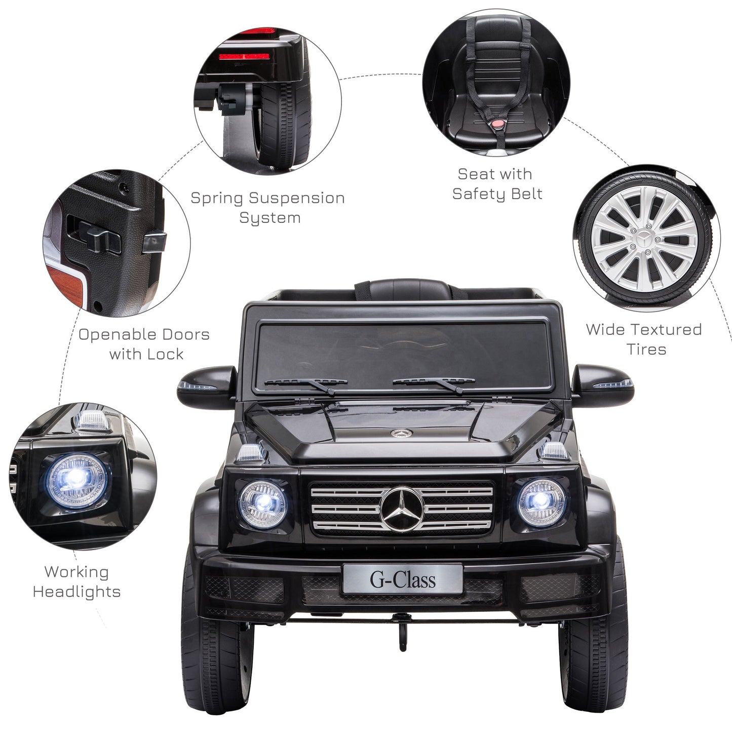 Mercedes Benz G500 12V Kids Electric Ride On Car Toy w/ Remote Control