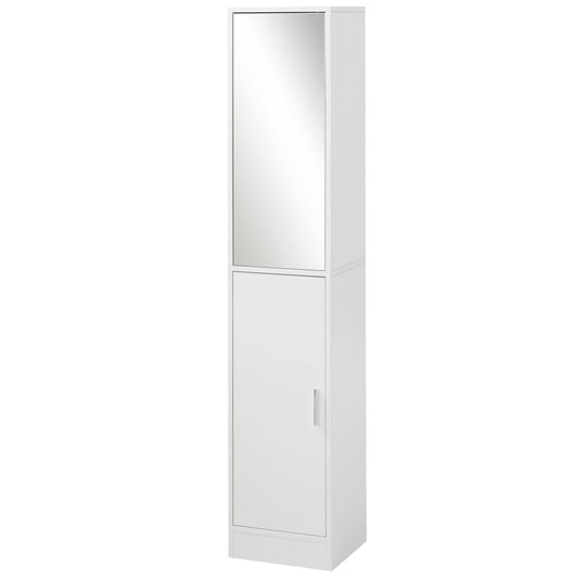 kleankin Tall Mirrored Bathroom Cabinet