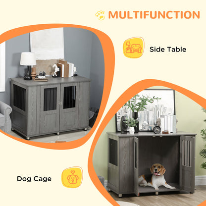 PawHut Dog Crate Furniture End Table