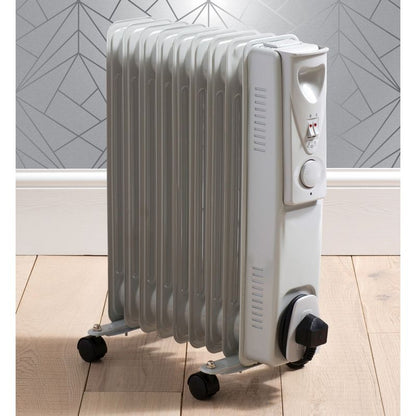 Oil Filled Radiator Heater White 2000 Watt