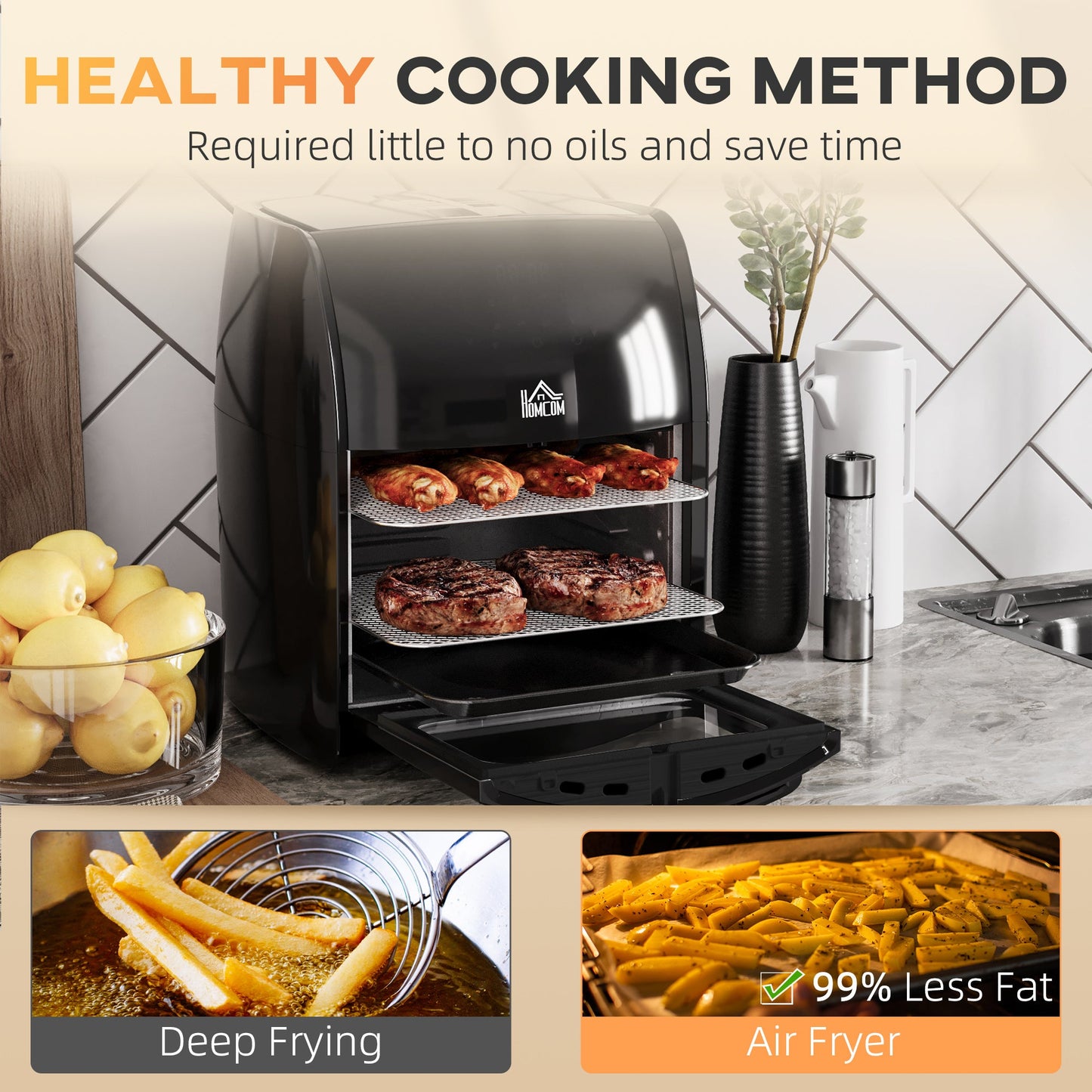 12L 8 in 1 Digital Air Fryer Oven with Air Fry