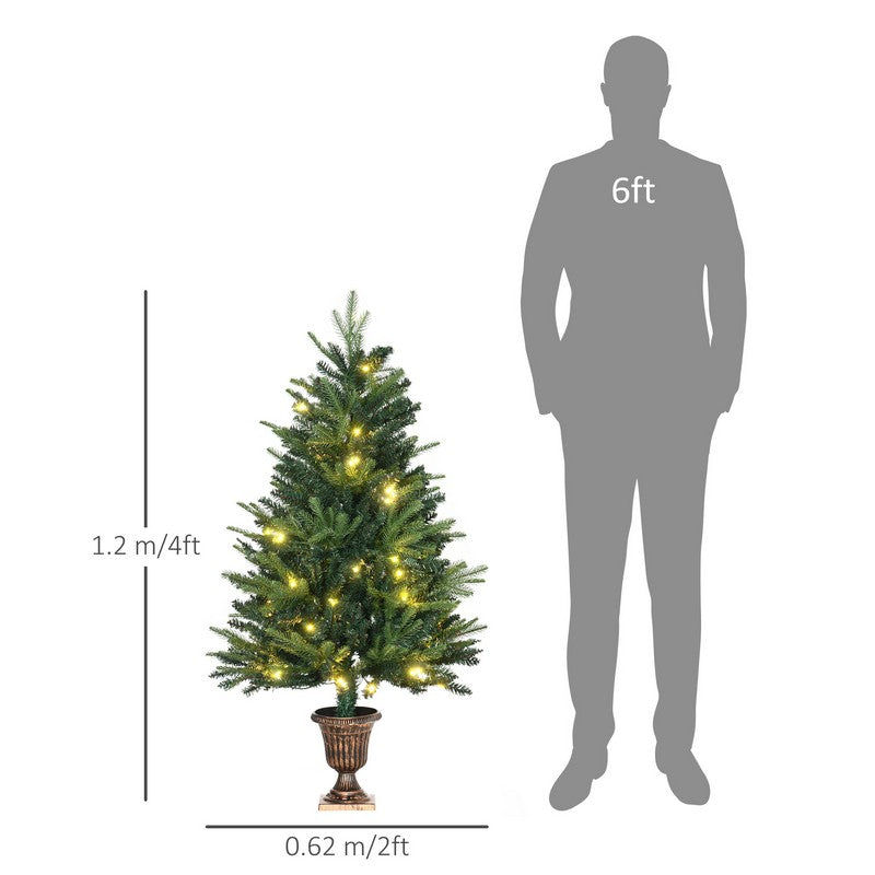 4FT Pre-Lit Artificial Christmas Spruce Tree