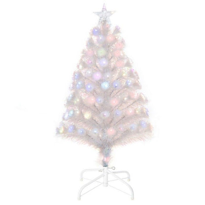 3FT Prelit Artificial Christmas Tree with Fibre Optic LED Lights Holiday Home Xmas Decoration