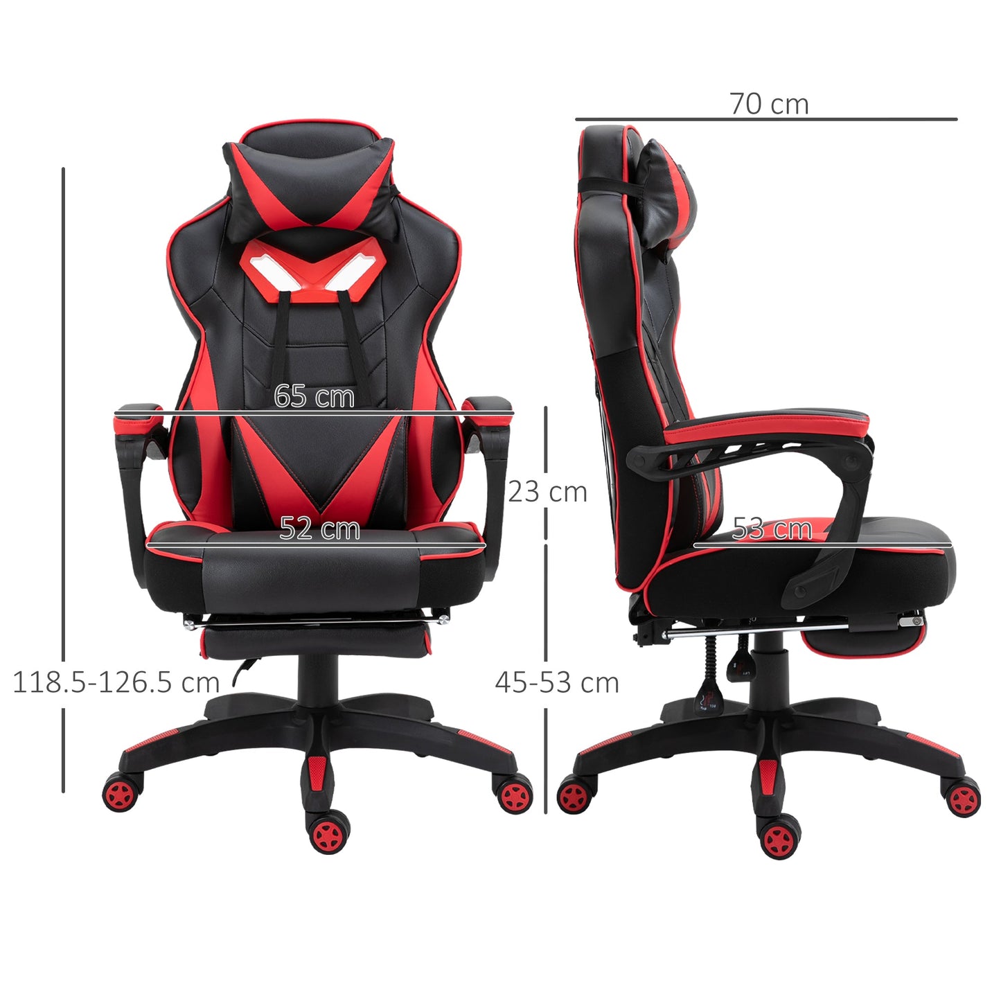 Vinsetto Racing Gaming Chair with Footrest