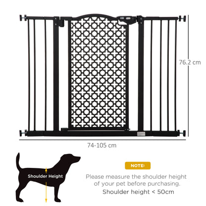 PawHut 74-105cm Pet Safety Gait Stair Barrier