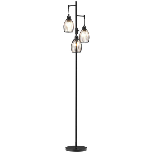 170cm Industrial 3-Light Floor Lamp