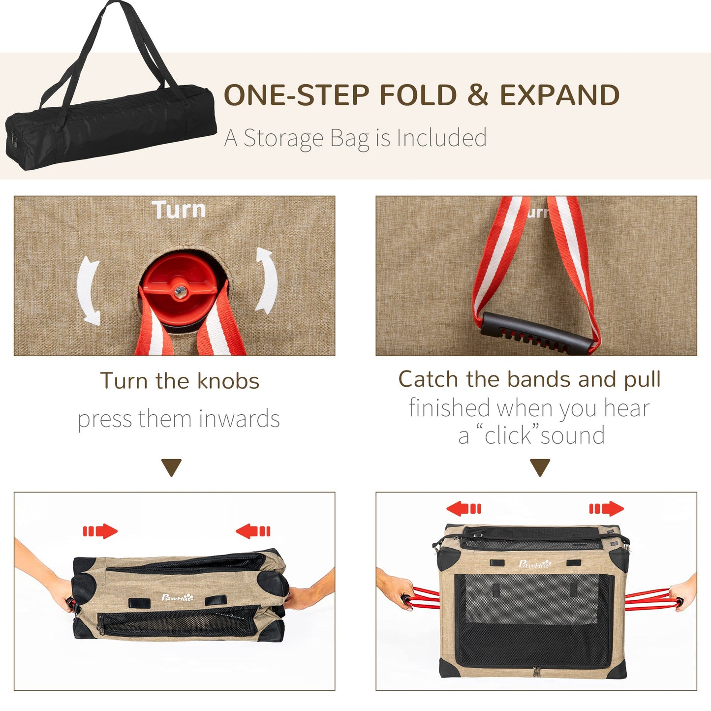 PawHut One-step Folding Cat Carrier