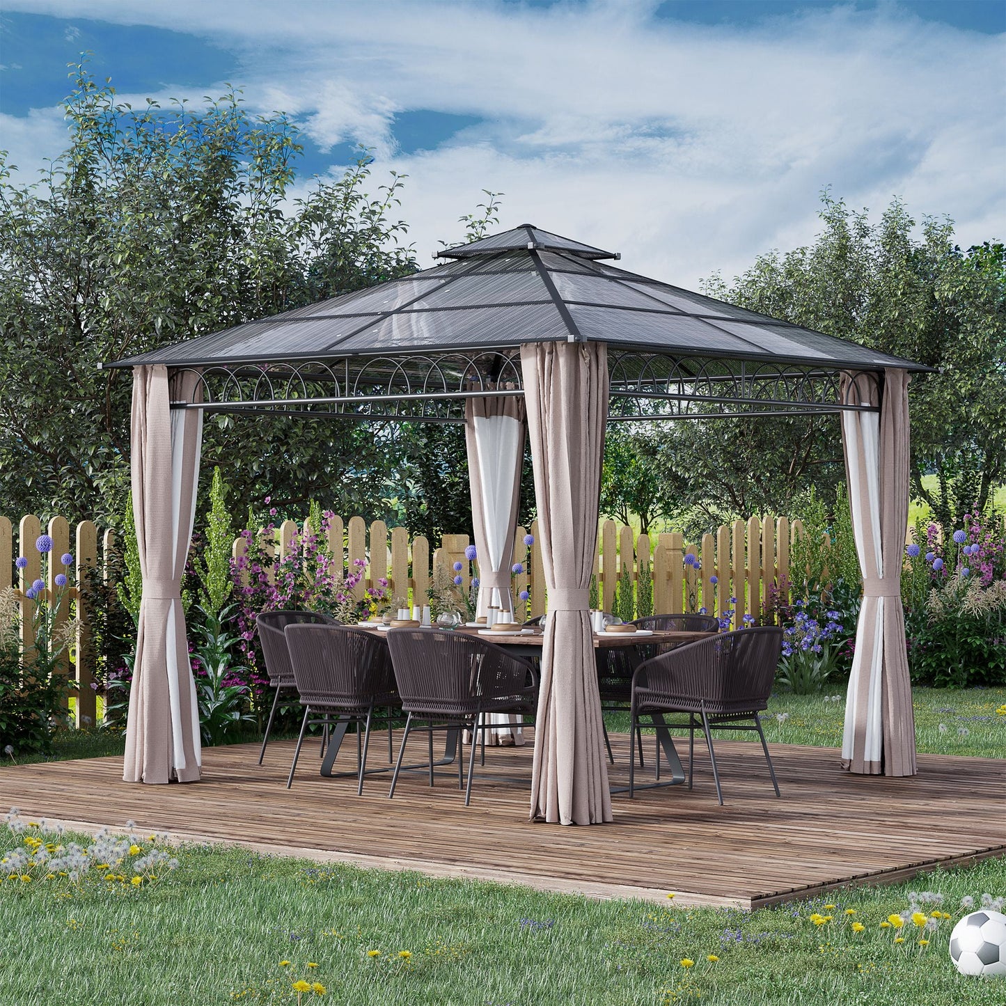 3 x 3 M Outdoor Polycarbonate Gazebo