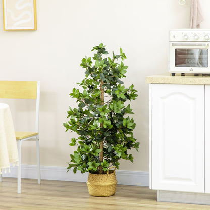 Artificial Plants Bay Leaf Laurel in Pot Fake Plants for Home Indoor Outdoor Decor