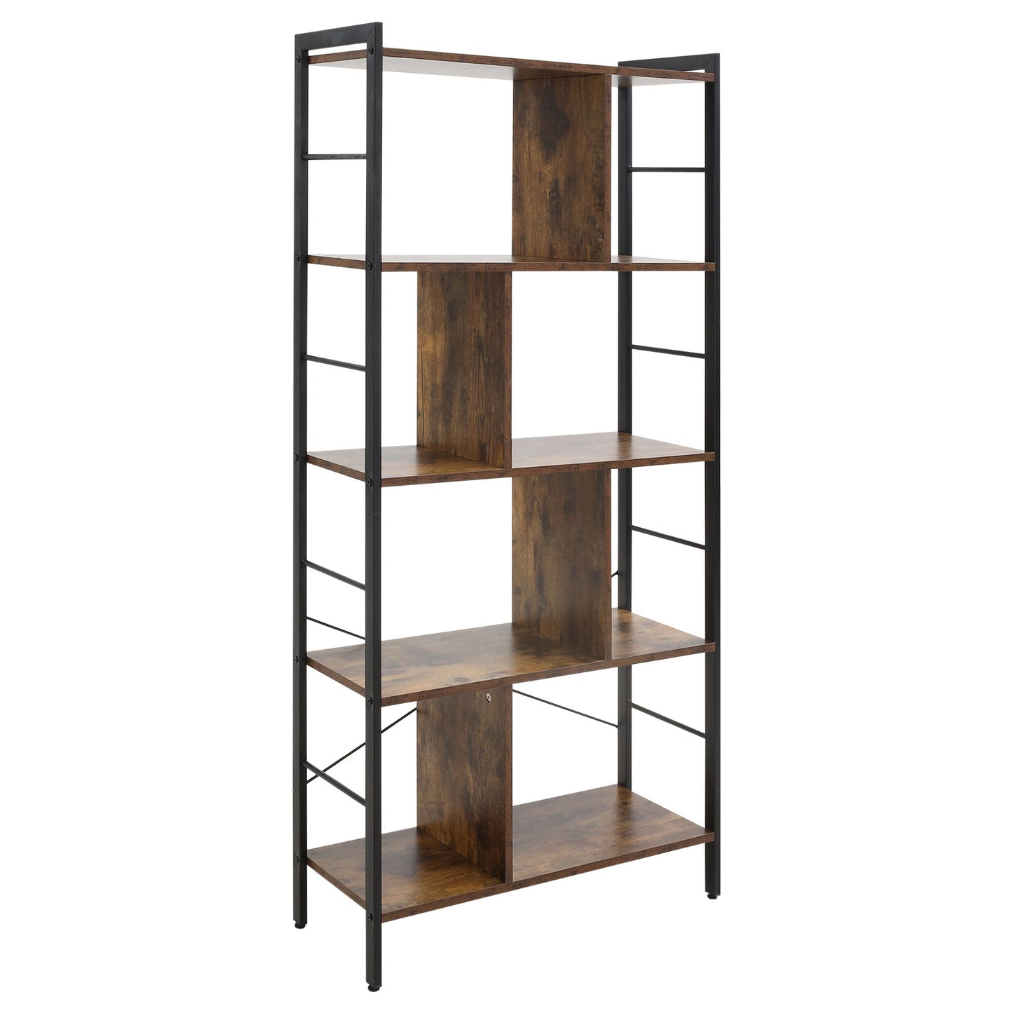 Industrial-Style Four-Tier Shelving Unit