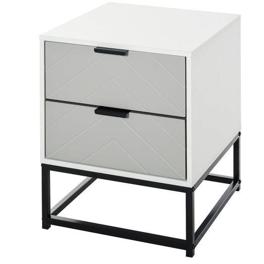 Bedside Cabinet with 2 Drawer Storage Unit