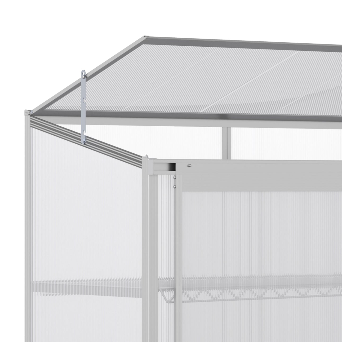 3 Tier Cold Frame With Sliding Door Galvanised Steel by Greenery