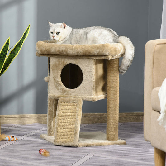 PawHut Cat Tree for Indoor Cats Kitten Tower Climbing Activity Centre Furniture w/ Jute Scratching Pad