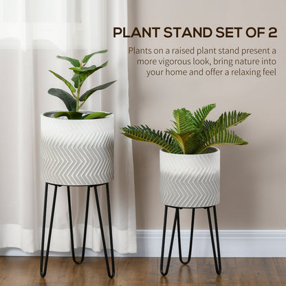 Metal Plant Stand Set of 2 with Legs