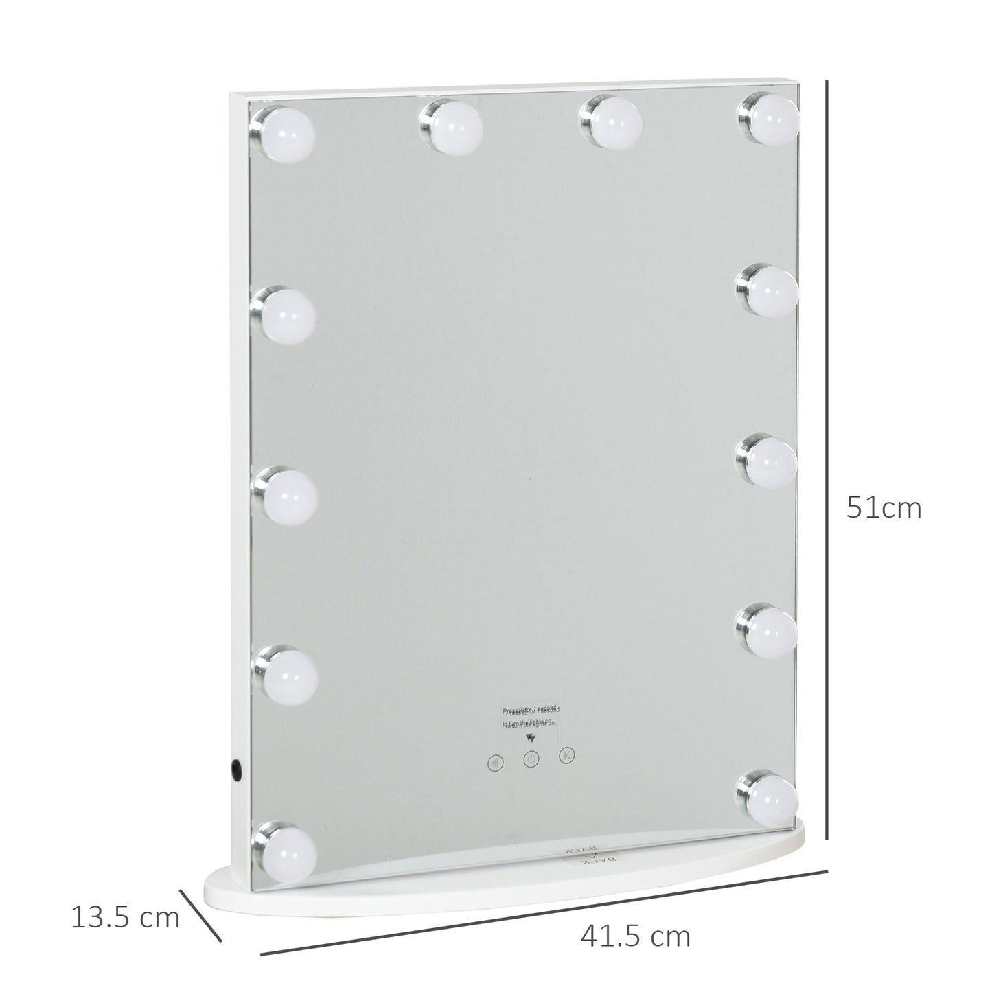 Homcom Hollywood Mirror With Lights For Makeup Dressing Table