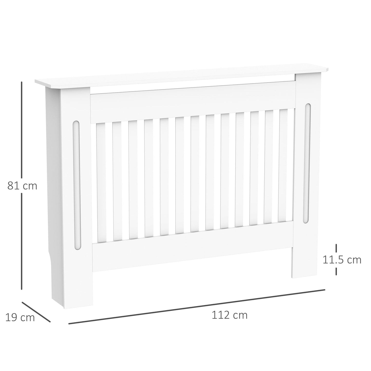 Homcom 112L x 19W x 81H cm Medium-density fibreboard Radiator Cover-White