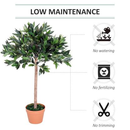 3ft Artificial Olive Tree Indoor Plant Greenary for Home Office Potted in An Orange Pot