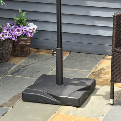 Patio Outdoor Garden 20kg Square Cement Parasol Base Umbrella Weight Stand Holder Fits ?35mm