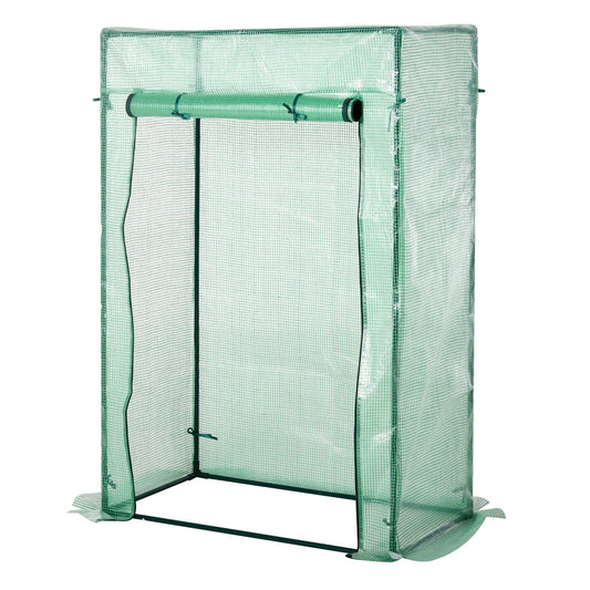 100 x 50 x 150cm Greenhouse PE Cover with Zipper Roll-up Door Outdoor Green