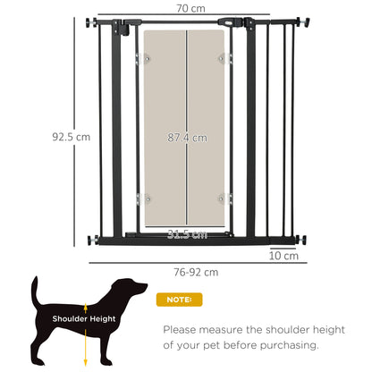 PawHut Pressure Fit Safety Gate for Doorways and Staircases