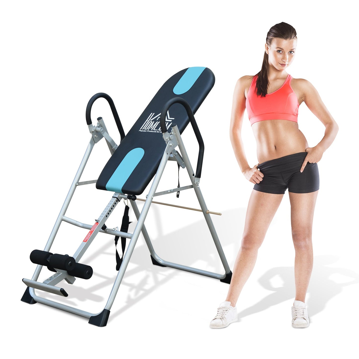 Fitness Workout Bench Gravity Inversion Exercise Bench-Silver