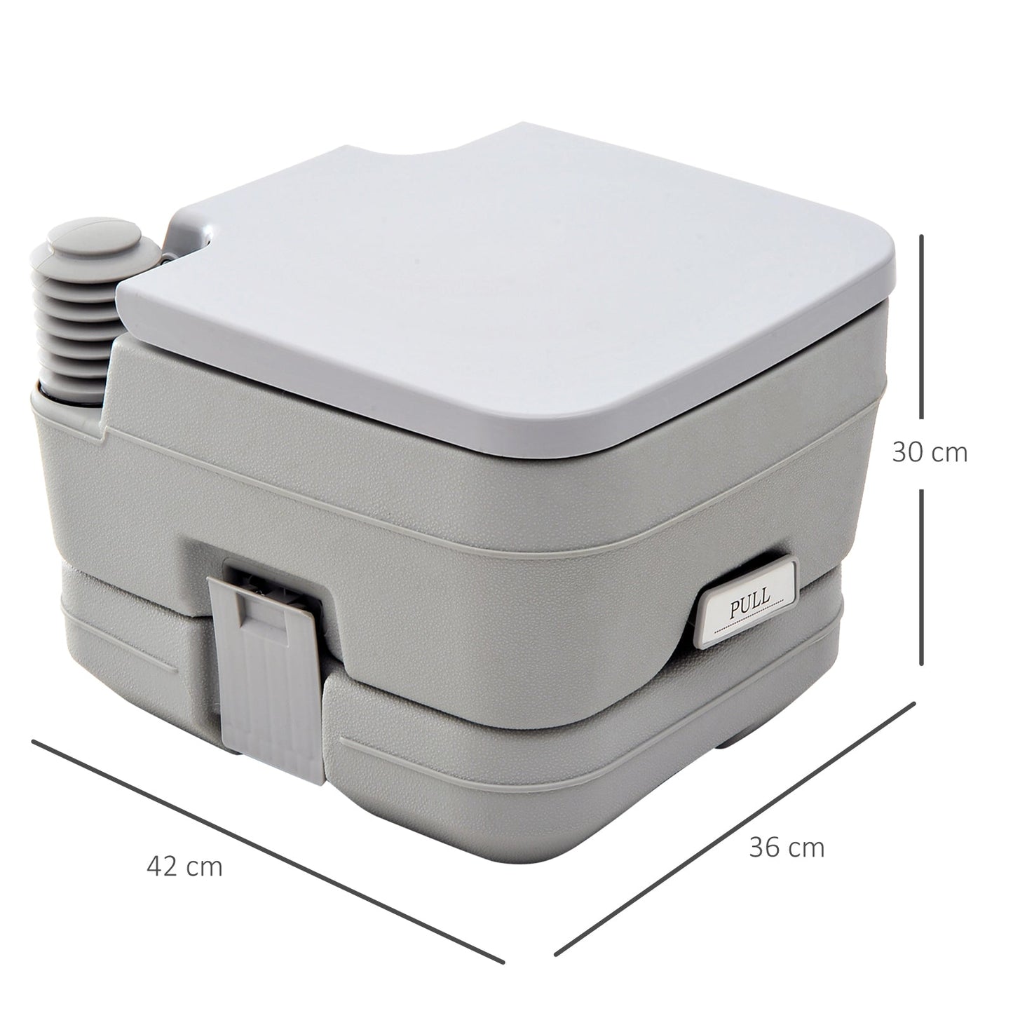 Portable Travel Toilet 10L Grey