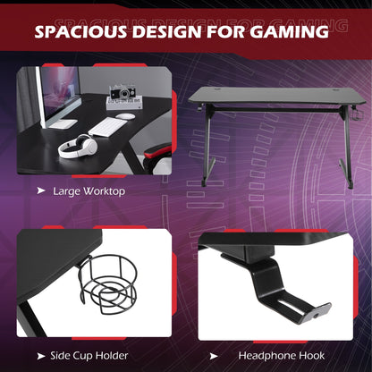 Gaming Desk Steel Frame with Cup Holder