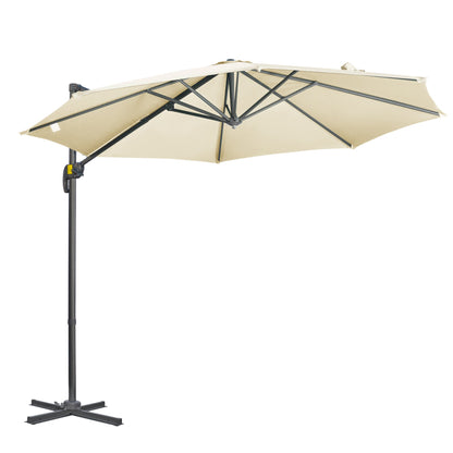 3 x 3M Cantilever Parasol with Cross Base