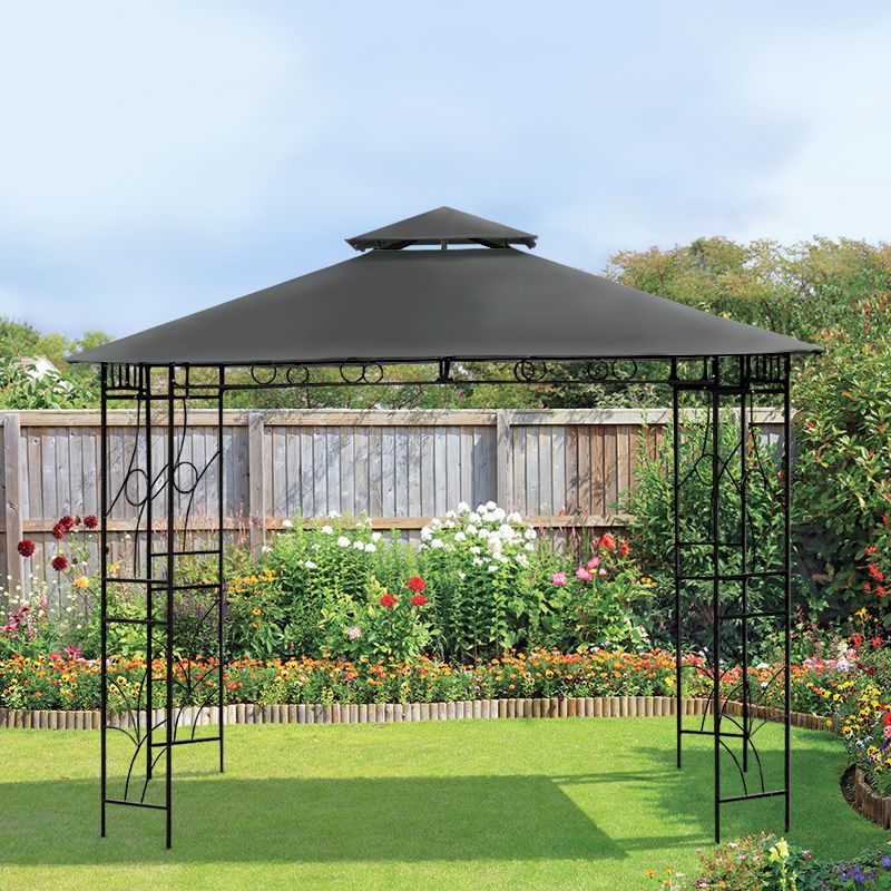 Merrion Garden Gazebo with a 3 x 3M Charcoal Canopy