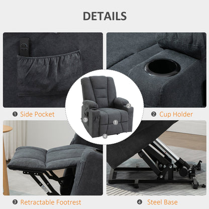 Homcom Oversized Riser and Recliner Chairs for the Elderly