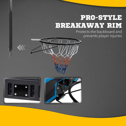 Walll Mounted Basketball Hoop Black & Blue by Sportnow