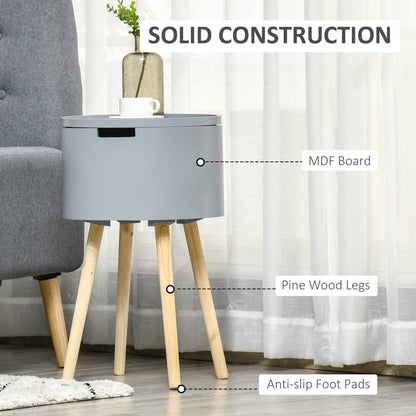 Modern Side Table with Hidden Storage Space