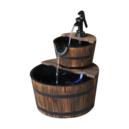 Wooden Water Pump Fountain