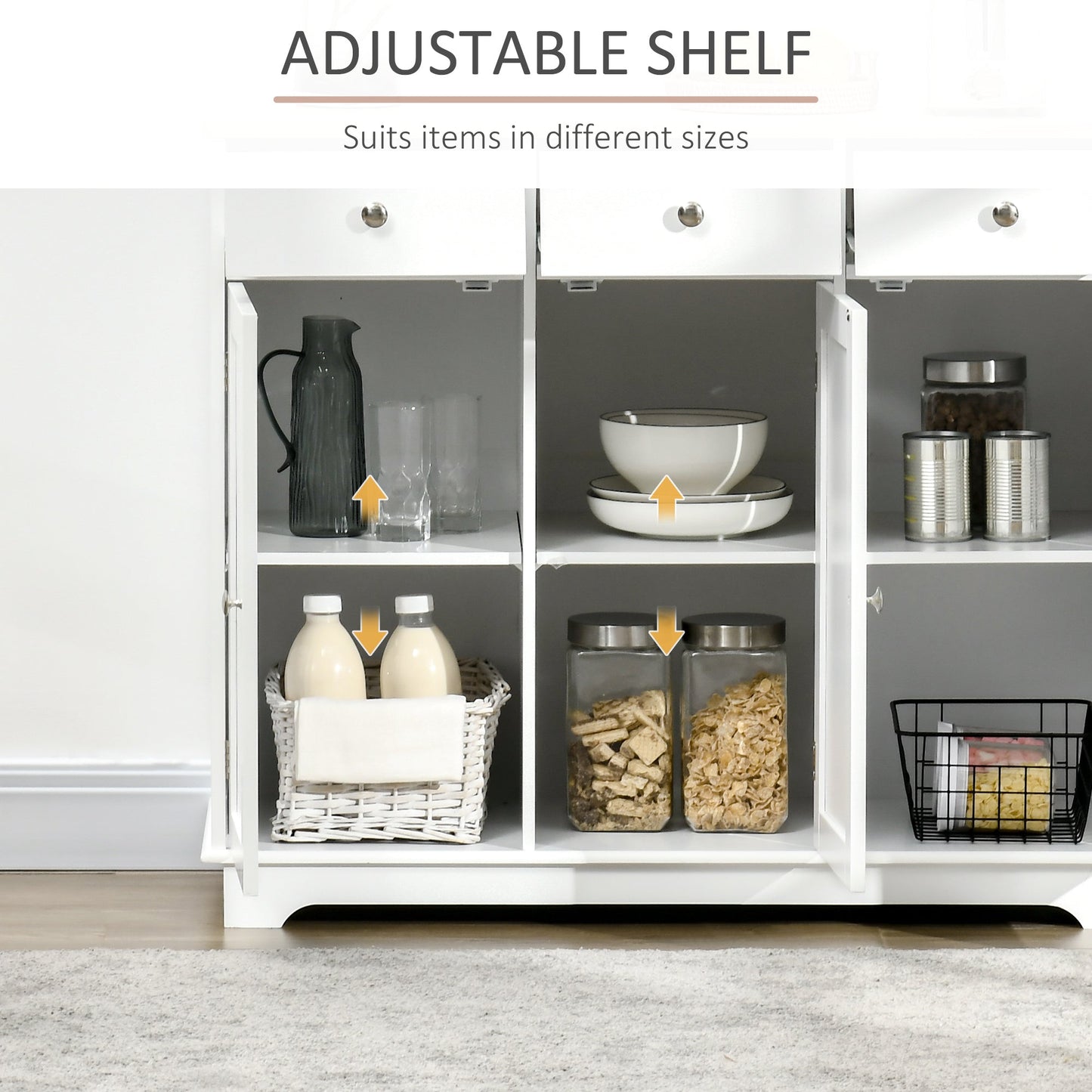 Modern Sideboard with Rubberwood Top