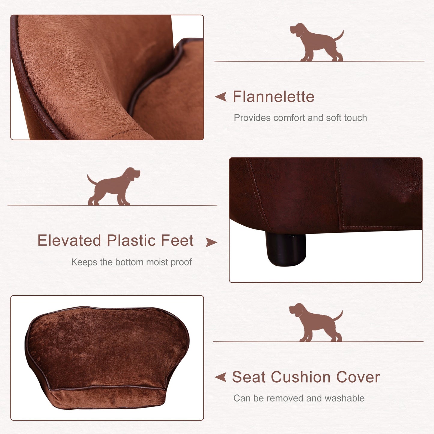 PawHut Dog Sofa Bed for XS-Sized Dogs