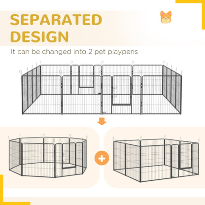 PawHut 16-Panel Small/Medium Pet Playpen