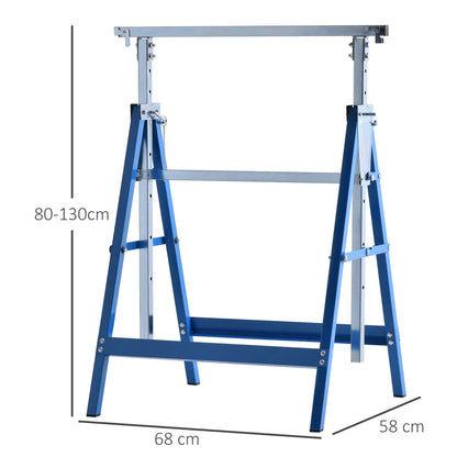 Steel Builders Twin-Set Telescopic Trestle Blue