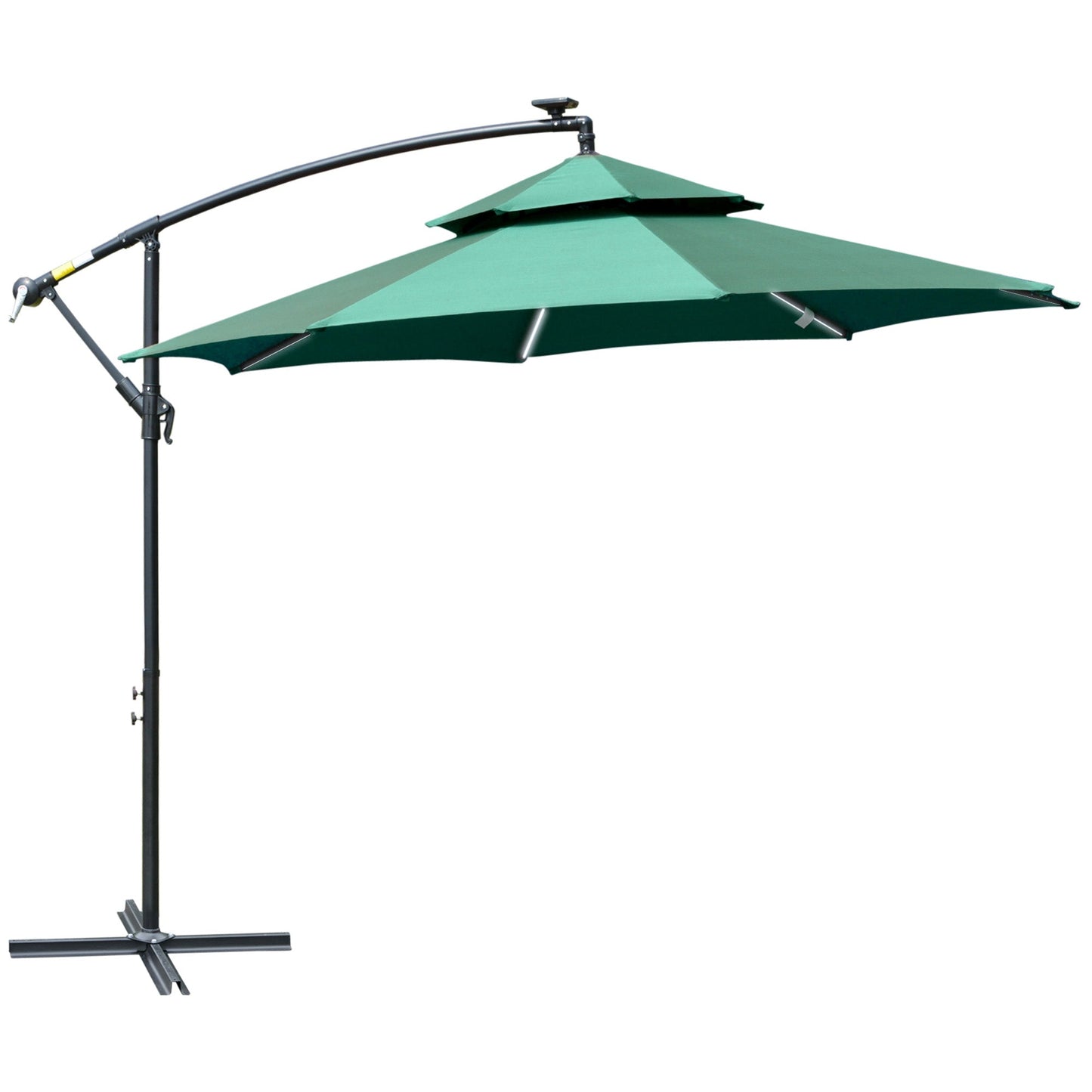 3M Cantilever Banana Parasol Hanging Umbrella with Double Roof