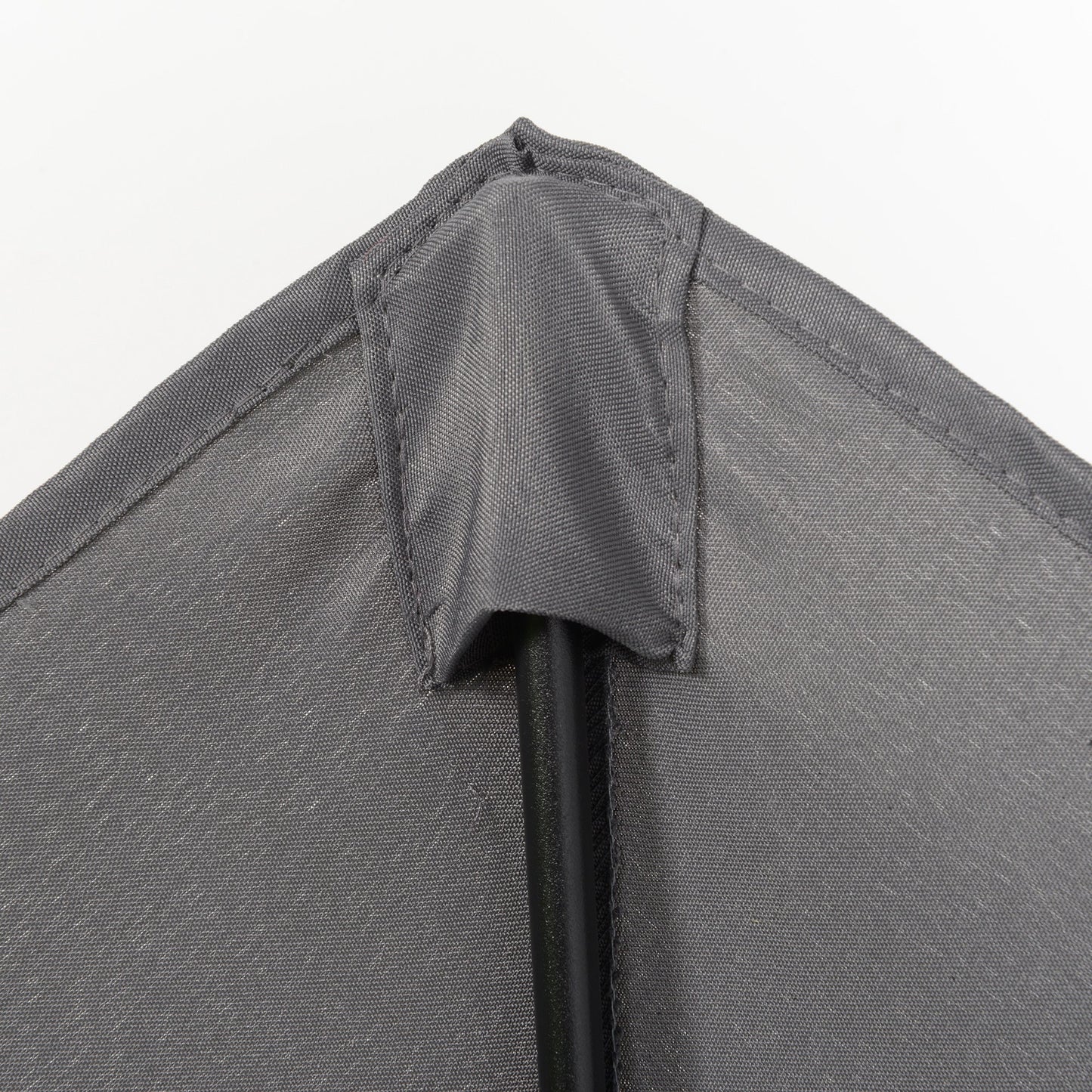 2m Aluminium Pole Garden Parasol - Dark Grey