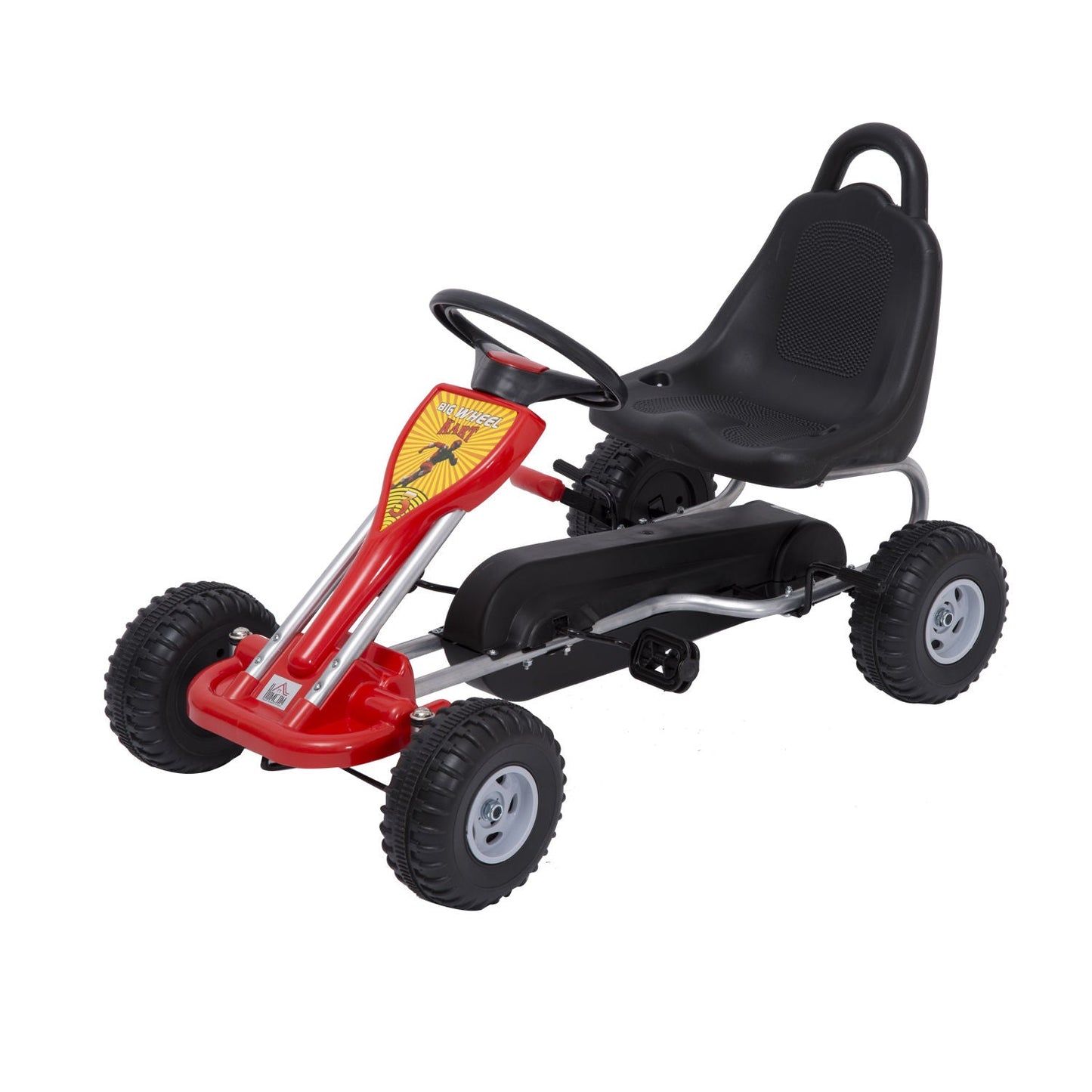 Kids Ride on Pedal Go Kart W/Hand Brake-Red