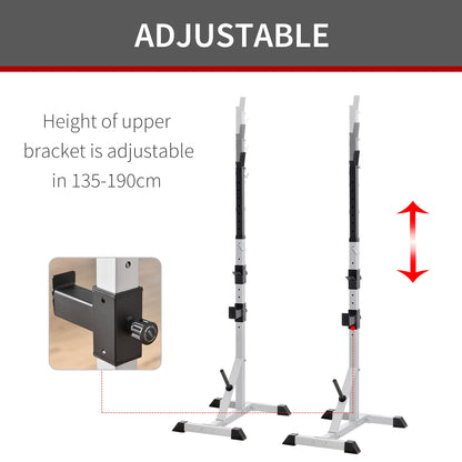 Weights Bar Barbell Rack Squat Stand Adjustable Portable Weight Lifting Suitable For Home Gym Training Work Out