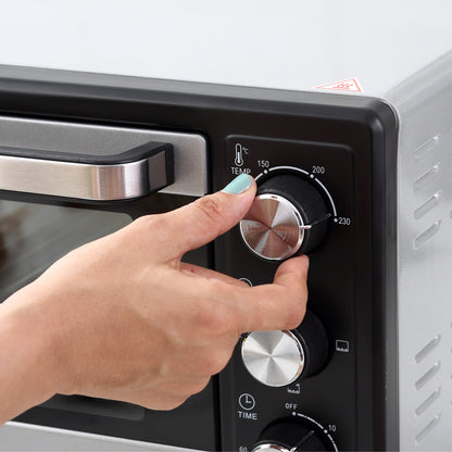 16L 230C Mini Oven With Timer Silver & Black