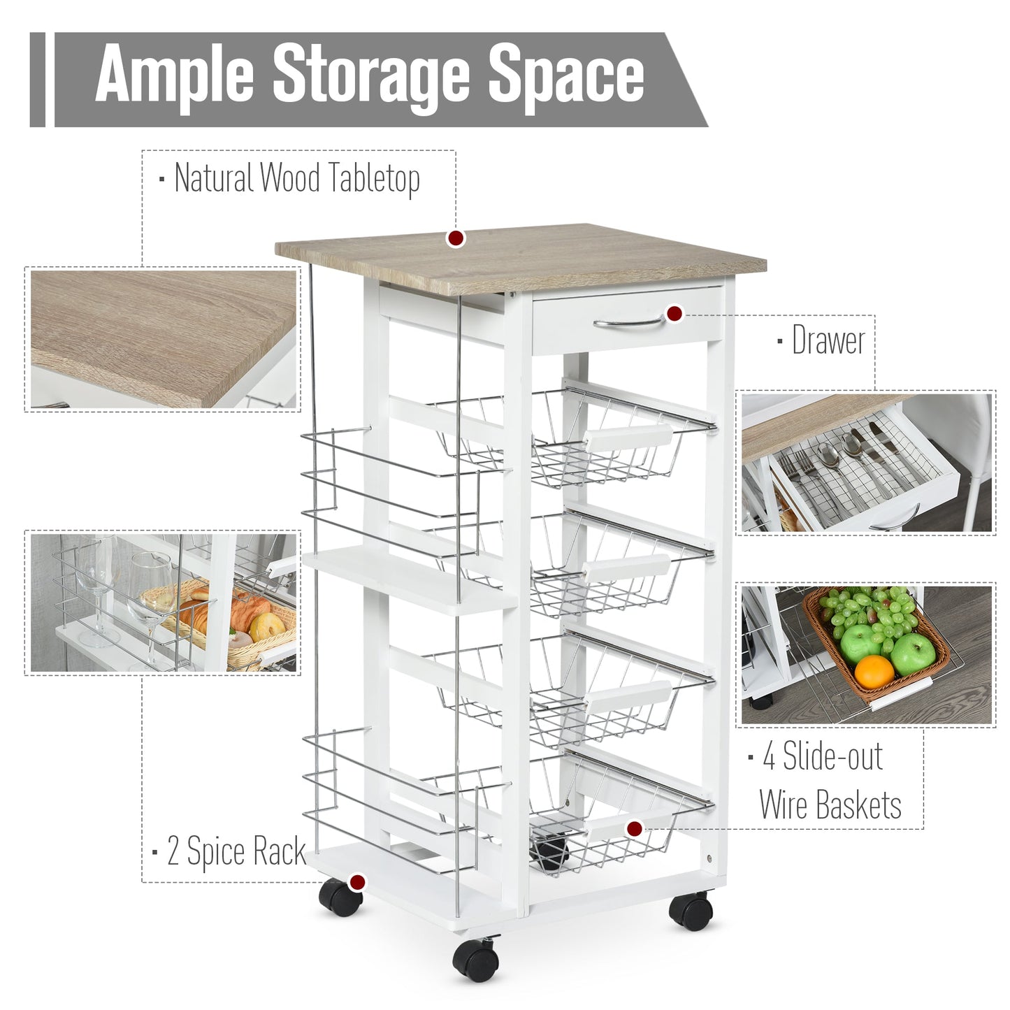 Rolling Kitchen Cart