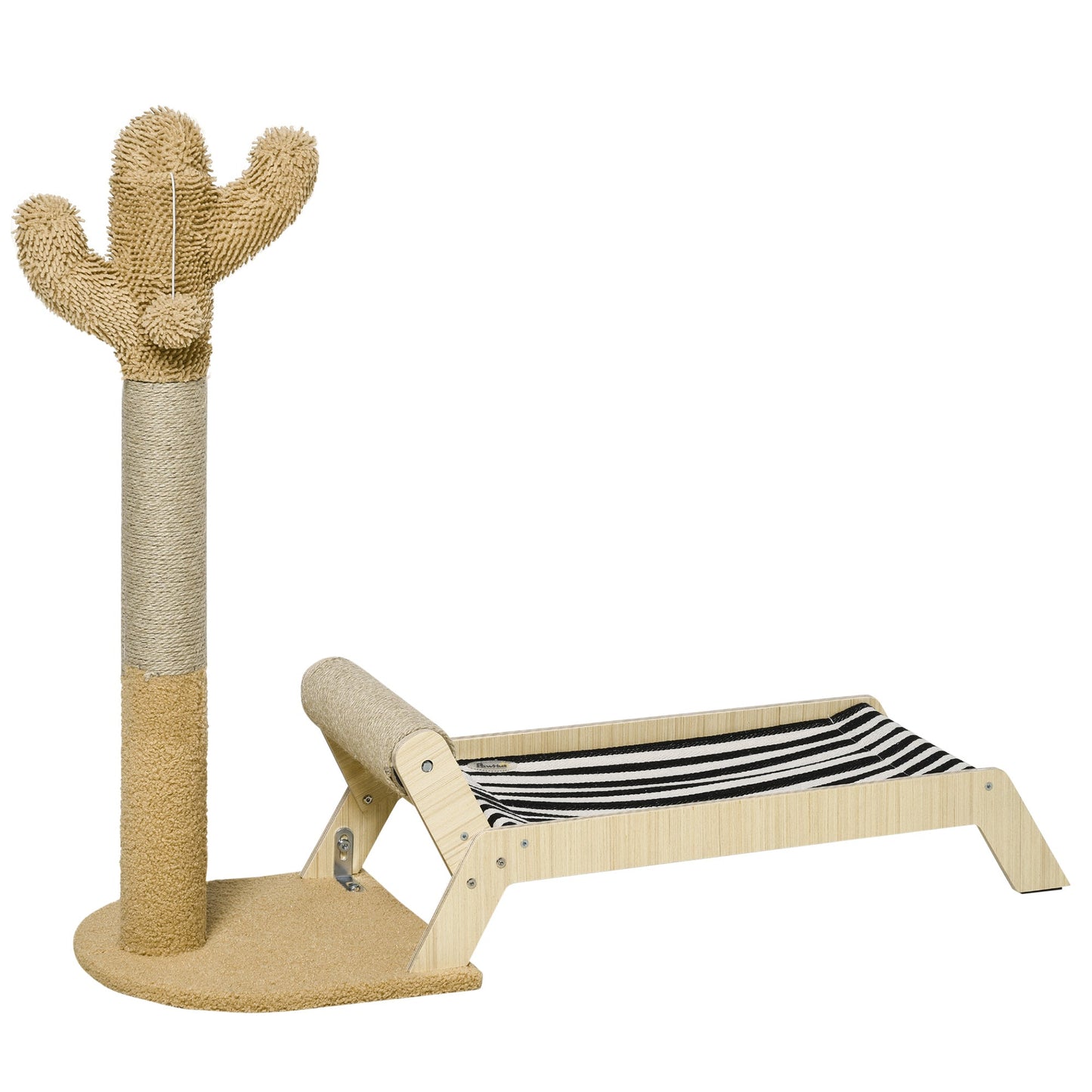 PawHut 2 in 1 Cat Scratching Post with Bed