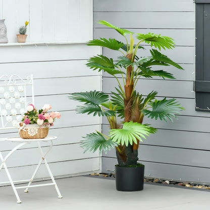 Artificial Tropical Palm Tree Fake Decorative Plant in Nursery Pot for Indoor Outdoor Décor