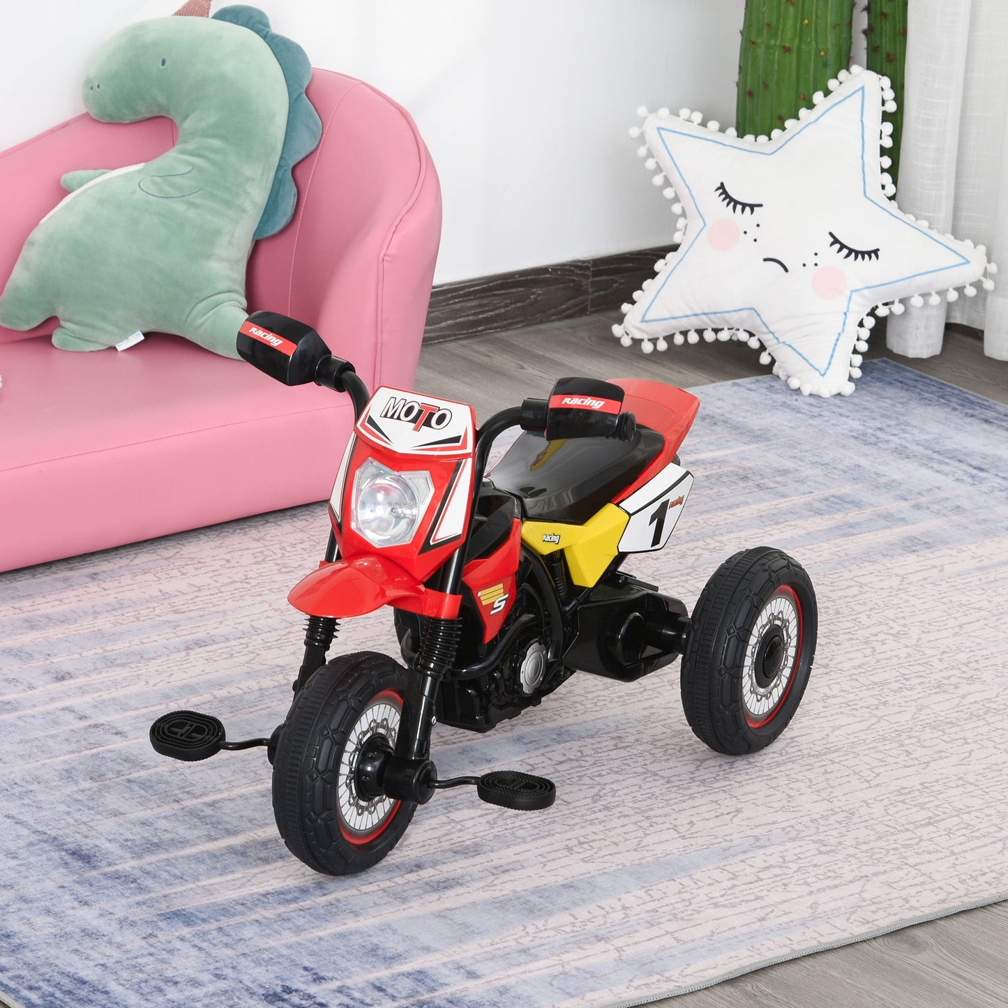 Toddlers 3-Wheel PP Ride On Pedal Trike Red